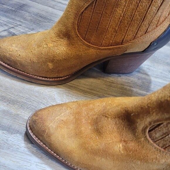 2/30 Muss & Cloud leather suede heeled boots - Picture 4 of 7